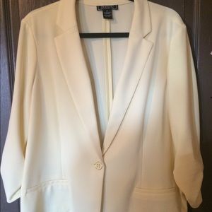 Pastel yellow blazer jacket